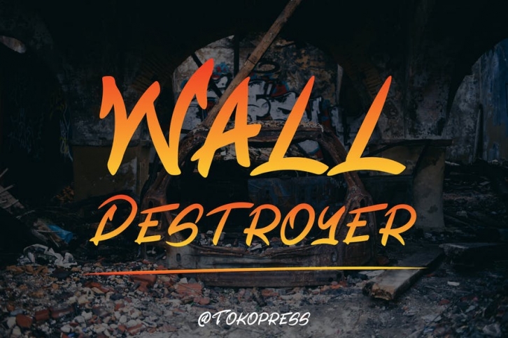 Wall Destroyer - Action Font Font Download