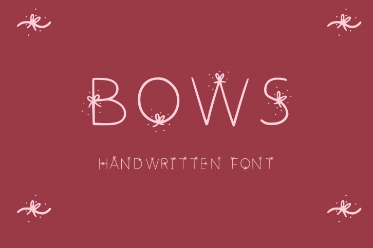 Bows handwritten childish Font Download