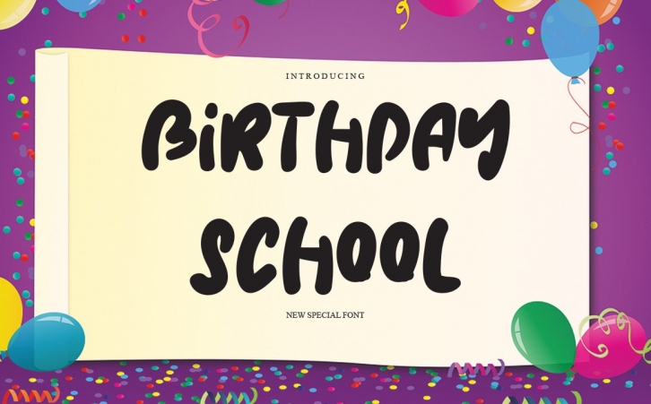 Birthday School Font Download