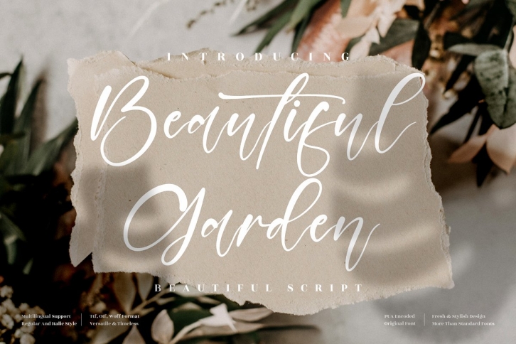 Beautiful Garden Beautiful Script Font Download