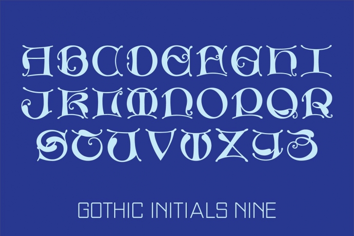 Gothic Initials Nine Font Download