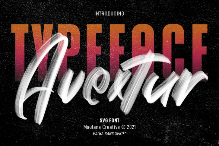 Avextur SVG Brush Font Font Download
