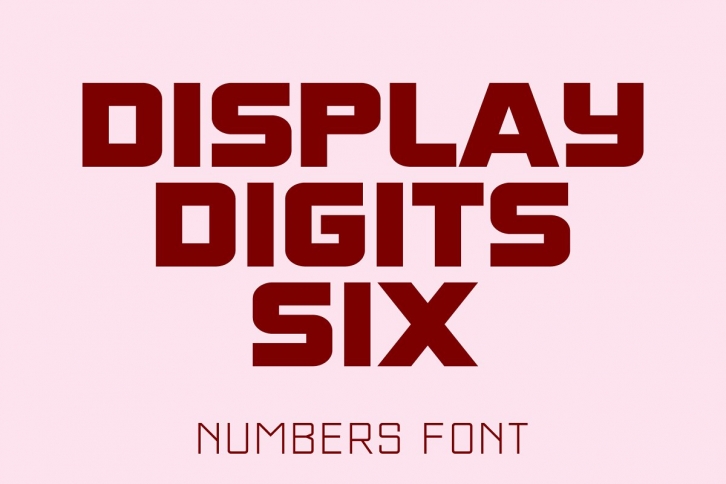 Display Digits Six Font Download
