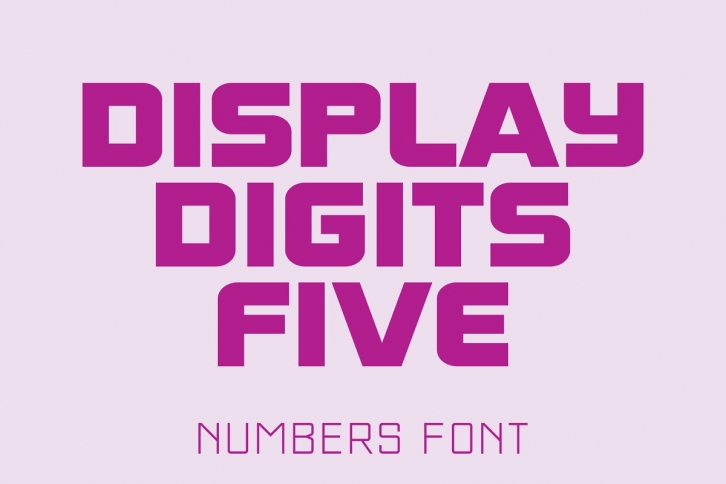 Display Digits Five Font Download