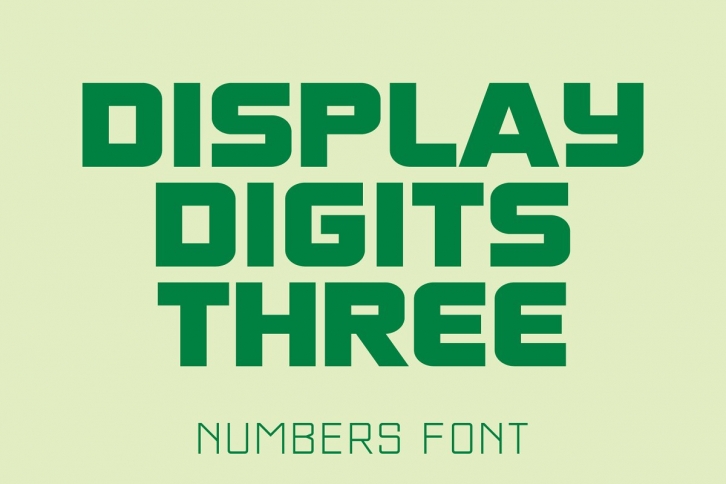 Display Digits Three Font Download