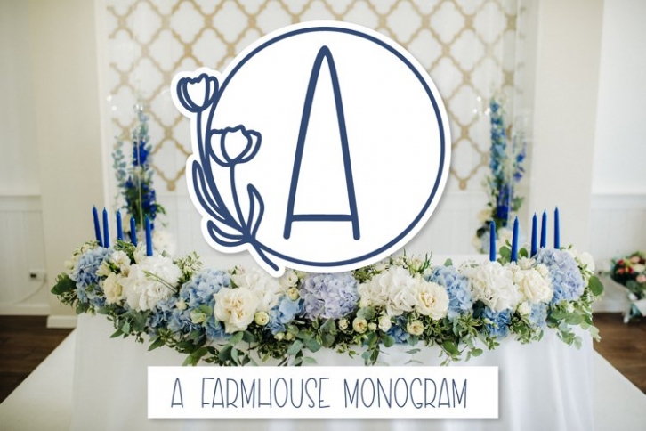 A Framed Farmhouse Monogram Font Download