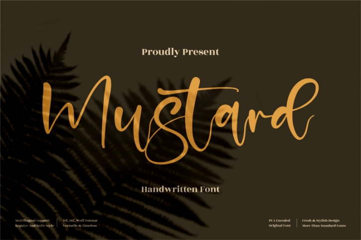 Mustard - Beautiful Handwritten Font Font Download