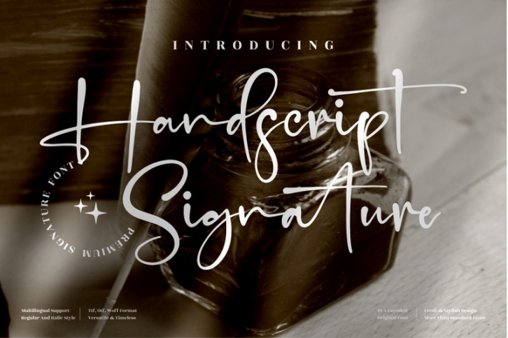 Handscript Signature - Stylish Signature Font Font Download