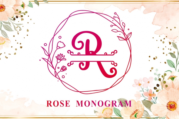 Rose Monogram Font Download