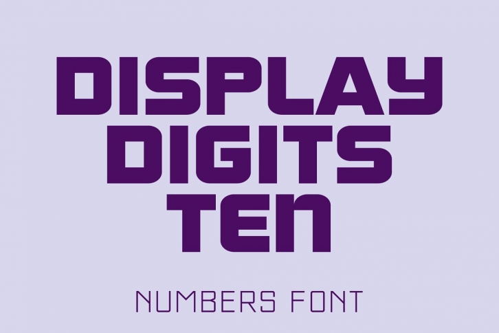 Display Digits Ten Font Download