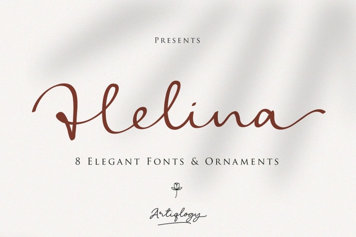 Helina 8 Elegant and Ornaments Font Download
