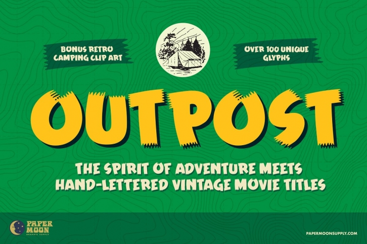 Outpost Retro Brush Font Download