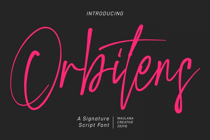 Orbitens Signatue Script Font Download