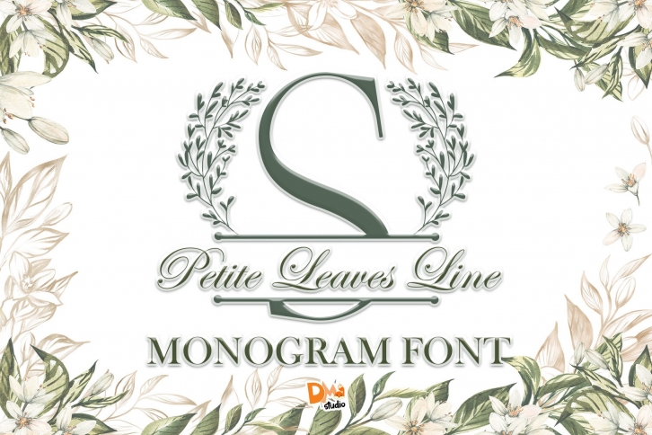 Petite Leaves Line Font Download