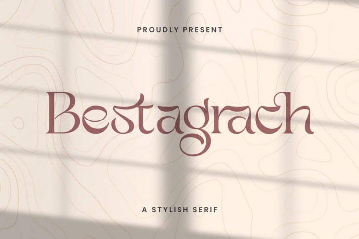 Bestagrach - Unique Ligatures Connected Serif Font Download