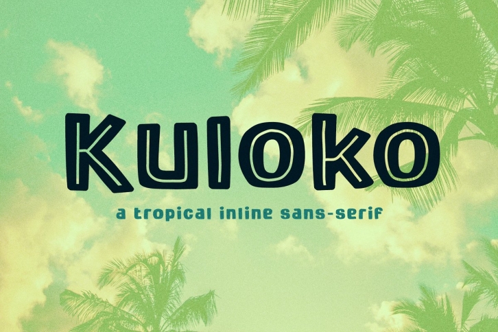 Kuloko Tropical Inline Sans Serif Font Download