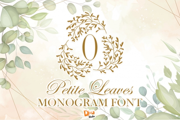 Petite Leaves Monogram Font Download