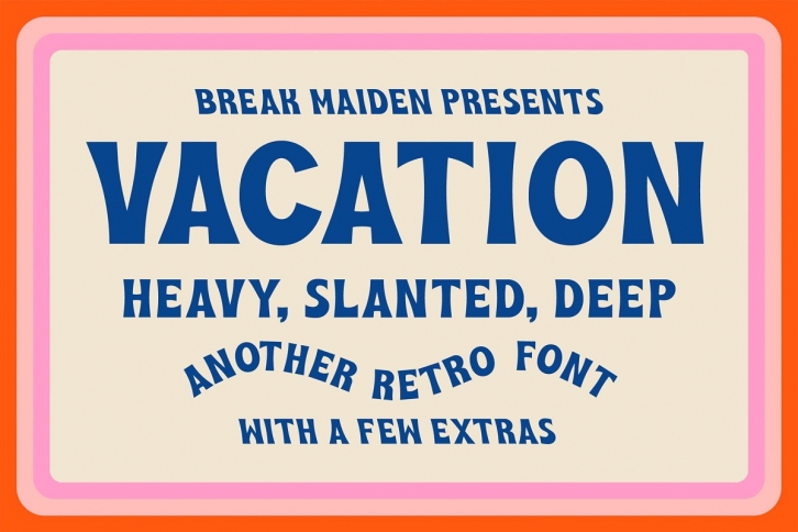 Vacation Display Font Download