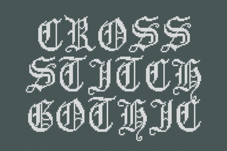 Cross Stitch Gothic Font Download
