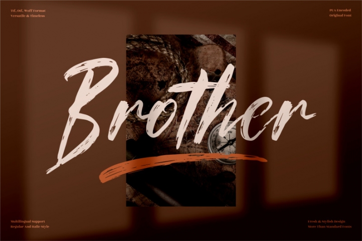 Brother - Handwritten Brush Font Font Download