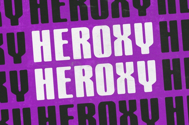 Heroxy Textured Display Sans Serif Font Download
