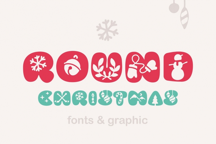 Round Christmas font  icons Font Download