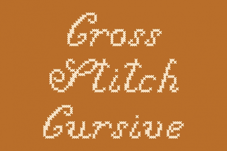 Cross Stitch Cursive Font Download