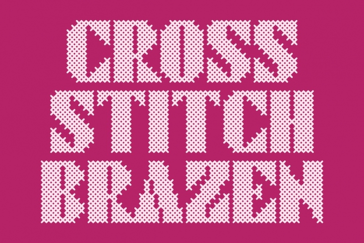 Cross Stitch Brazen Font Download