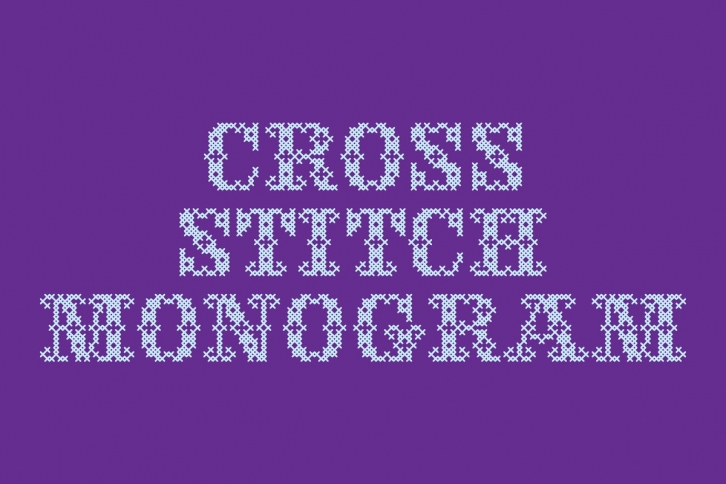 Cross Stitch Monogram Font Download