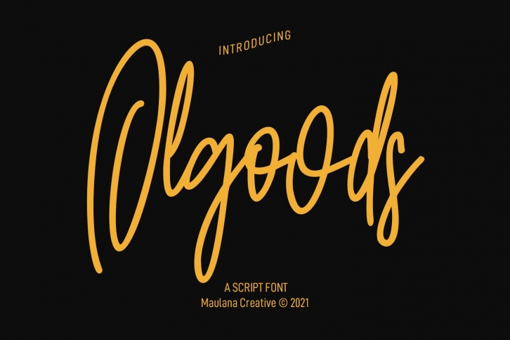 Olgoods Script Font Download