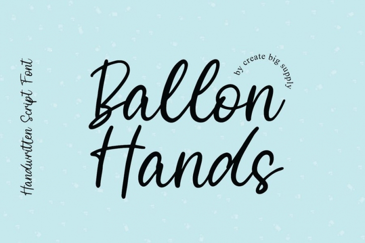 Balloon Hands - Modern Handwritting Script Font Font Download