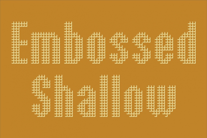Embossed Shallow Font Download