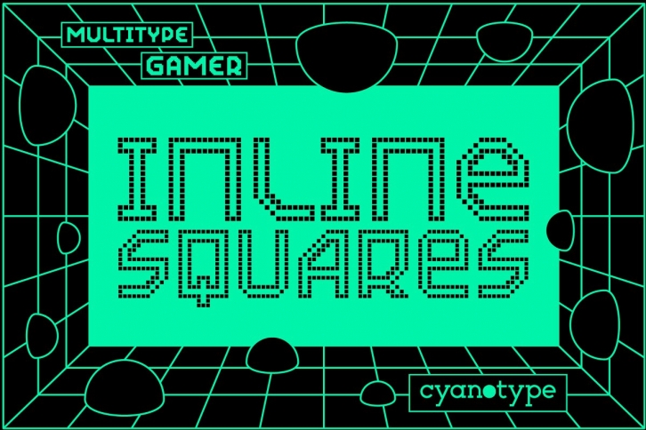 MultiType Gamer Inline Squares Font Download