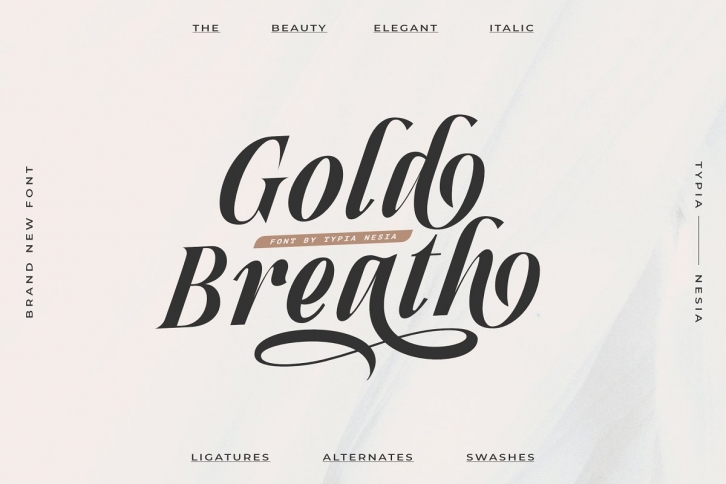 Gold Breath Italic Font Download