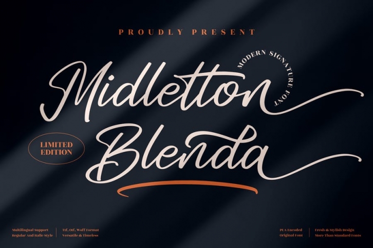 Midletton Blenda Modern Script LS Font Download