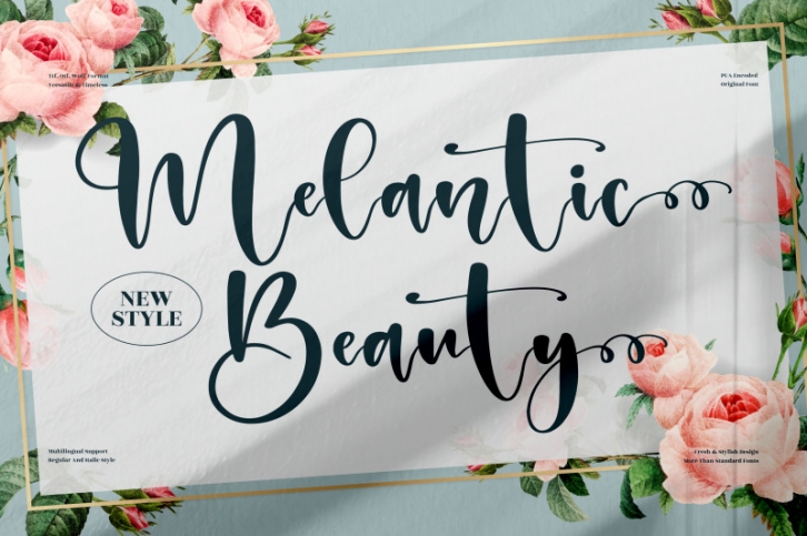Melantic Beauty - Beautiful Script Font Font Download