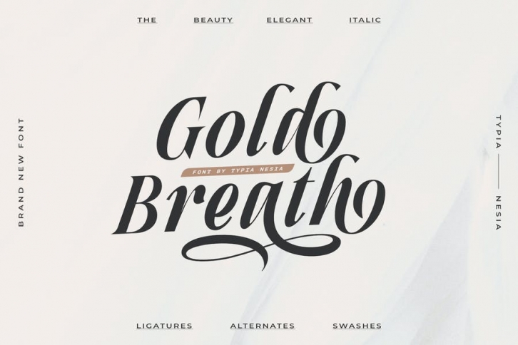 Gold Breath - Vintage Elegant Italic Calligraphy Font Download