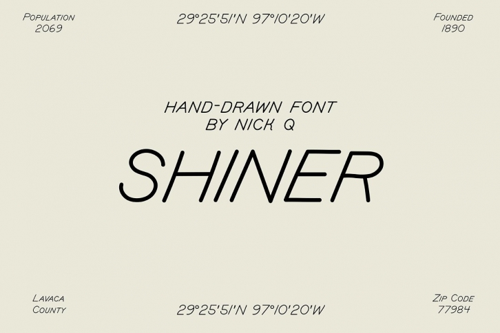 Shiner Hand Drawn Font Download