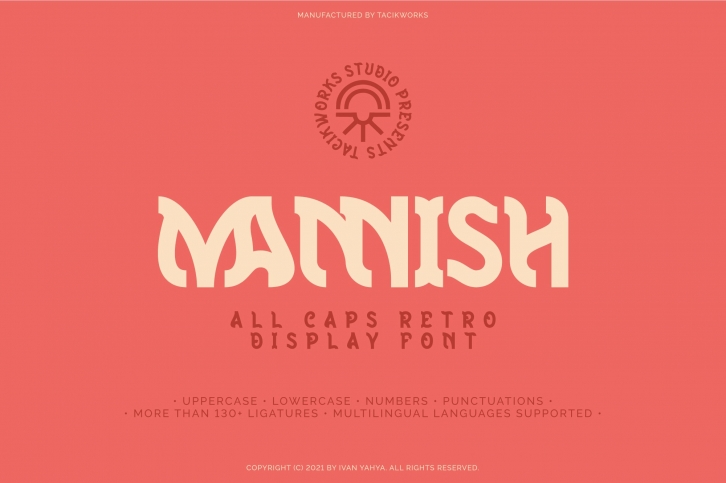 Mannish All Caps Retro Display Font Download