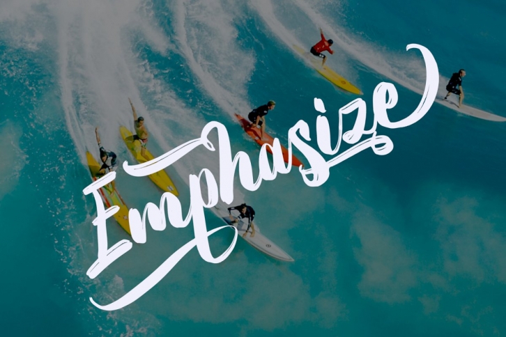 Emphasize hand brush script Font Download