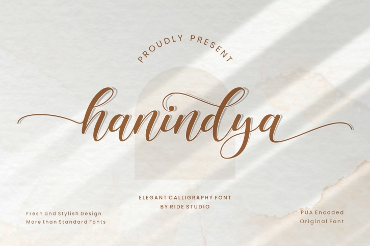 Hanindya Elegant Calligraphy Script Font Download