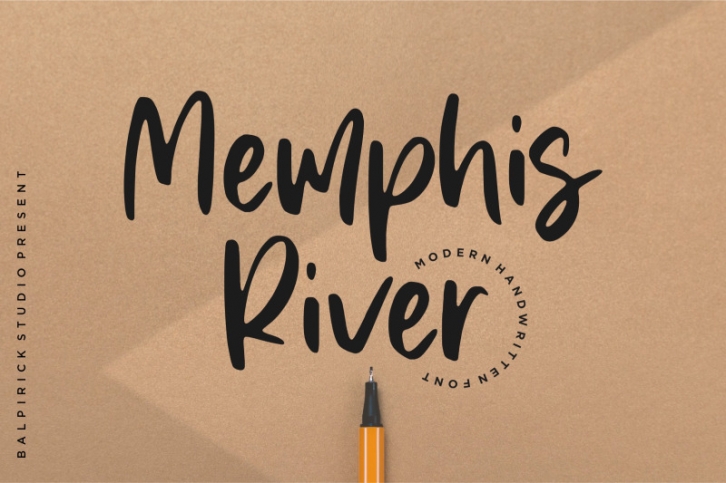 Memphis River Modern Handwritten Font Font Download