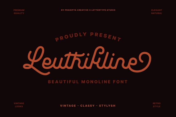 Leuthikline Beautiful Monoline Font Download