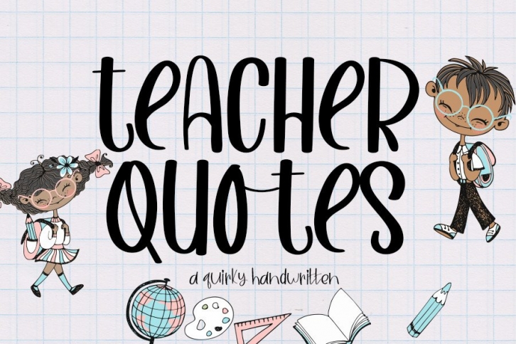 Teacher Quotes Font Download