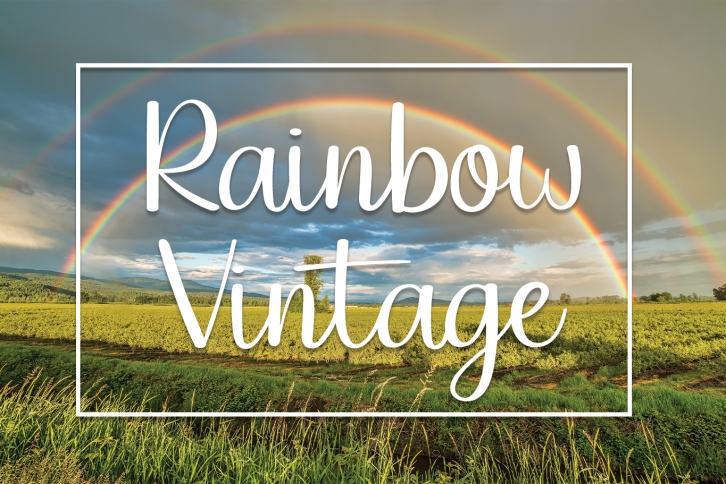 Rainbow Vintage Font Download