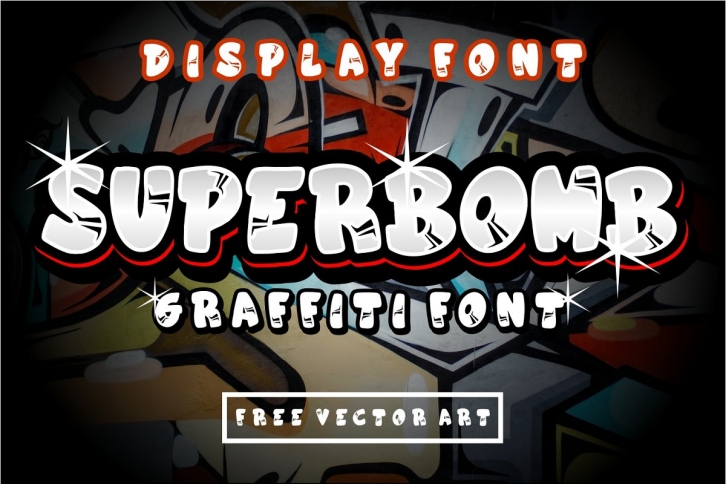 superbomb graffiti display font Font Download