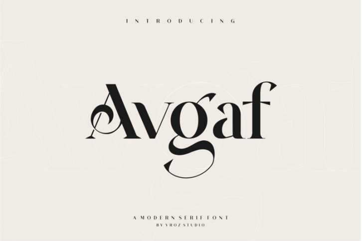 AVGAF - A Modern Serif Font Font Download