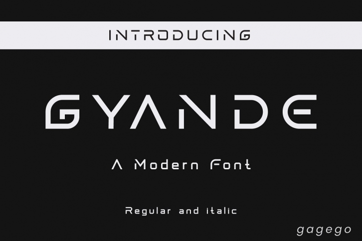 Gyande font modern Font Download
