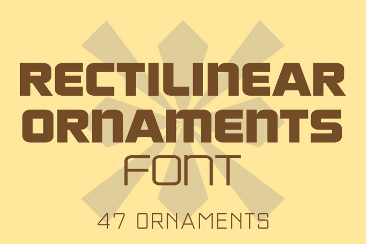 Rectilinear Ornaments Font Download