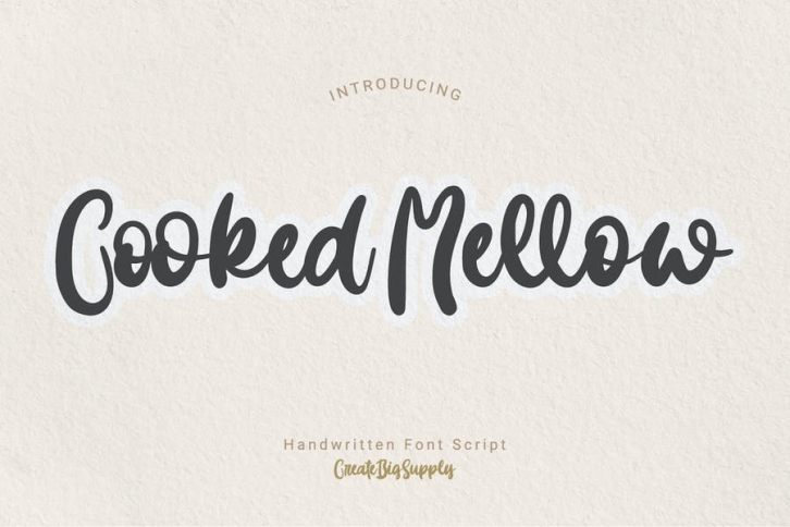 Cooked Mellow - Handwritten Bold Font Download